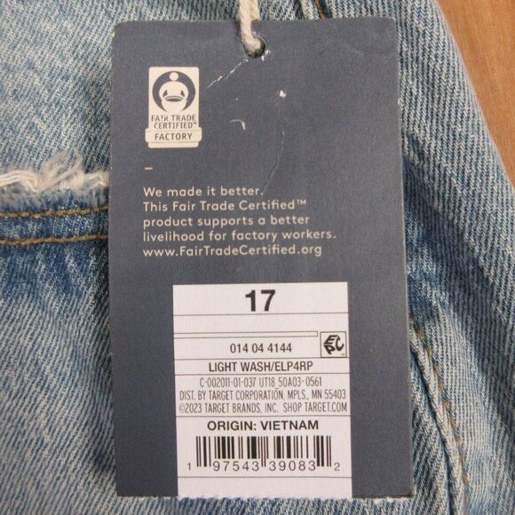 UNIVERSAL THREAD High Rise Denim Jean Midi Skirt Womens/Junior 17 Light Wash NWT - Picture 11 of 15